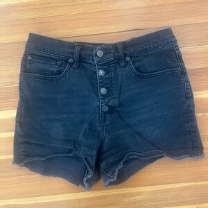 Women's Black Denim Shorts